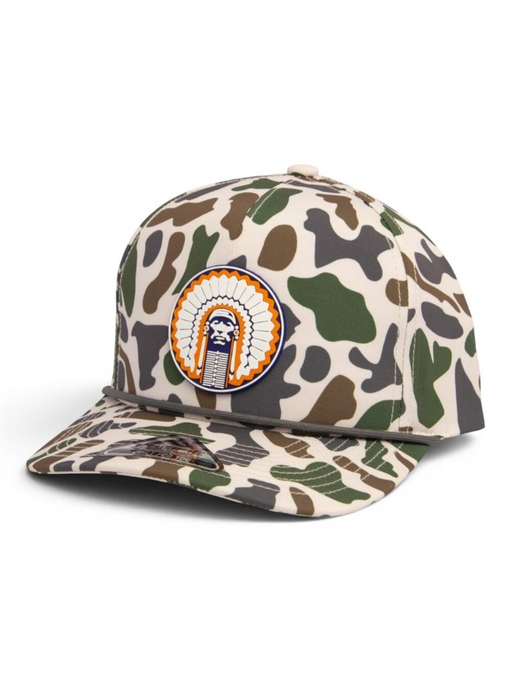 Illinois Fighting Illini Chief Illiniwek 3D Duck Camo Rope Hat- Timberline
